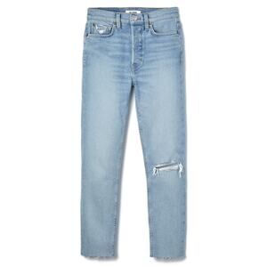 Re/Done '90S' Blue Cotton High Waist Tapered Skinny Jeans Size 27